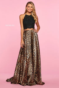 Sherri Hill 53369 dress images in these colors: Black Animal.