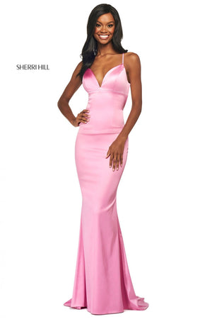 Sherri Hill 53390 dress images in these colors: Red, Emerald, Ruby, Royal, Teal, Blush, Berry, Black, Navy, Rose.