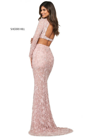 Sherri Hill 53444 dress images in these colors: Light Pink, Black, Periwinkle.