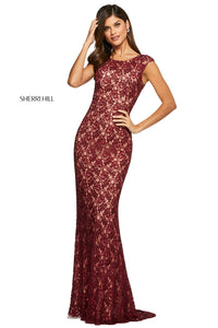 Sherri Hill 53446 dress images in these colors: Coral, Emerald, Black, Ivory, Burgundy, Periwinkle, Light Blue, Blush.