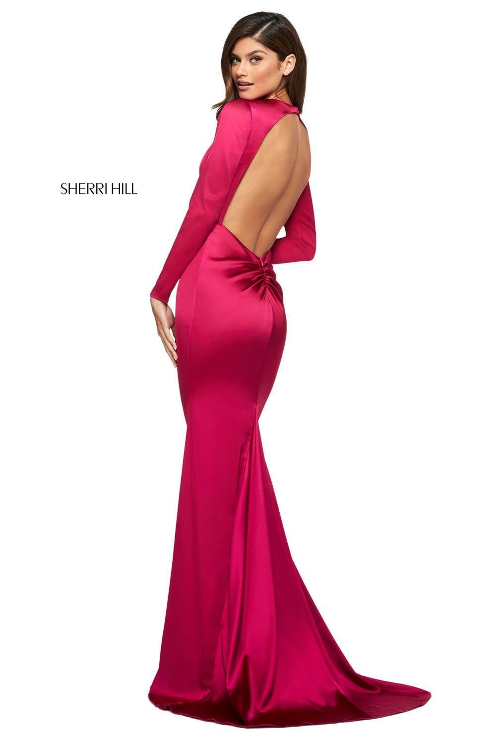 Sherri Hill 53606 dress images in these colors: Blush, Red, Ruby, Teal, Berry, Black, Emerald, Navy, Royal.