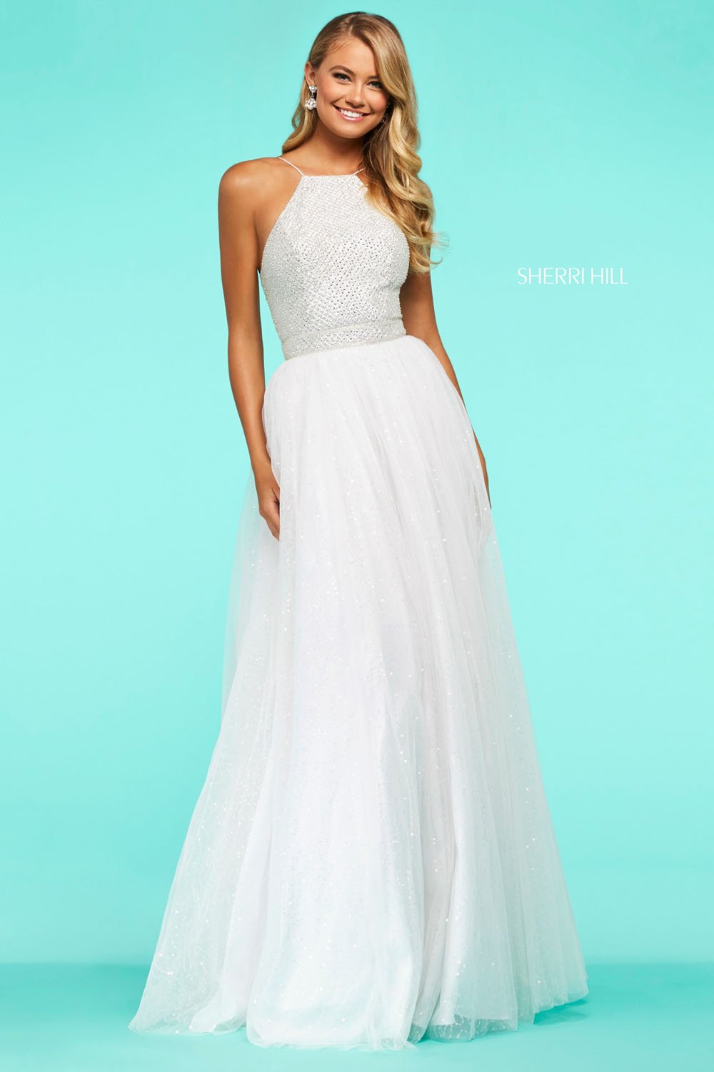 Sherri Hill 53618 dress images in these colors: Ivory Silver.