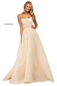 Sherri Hill 53731 dress images in these colors: Light Champagne.