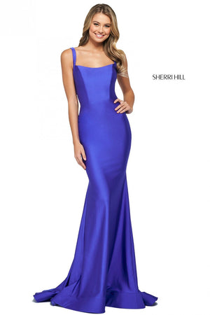 Sherri Hill 53906 dress images in these colors: Dark Coral, Fuchsia, Dark Periwinkle, Red, Black, Navy, Turquoise, Royal, Emerald, Ruby.