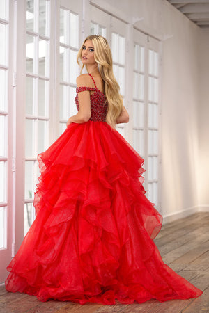 Ava Presley 28557 prom dresses images. Style 28557 by Ava Presley is available in these colors: Royal, Red.