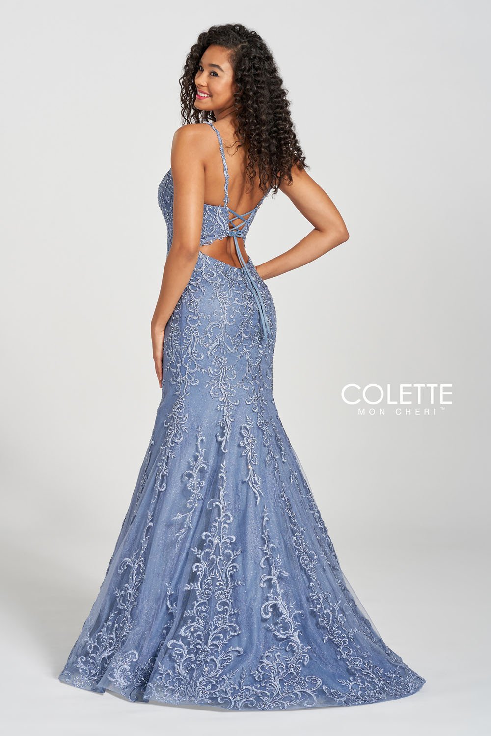 Colette CL12220 Vintage Blue prom dresses.  Vintage Blue prom dresses image by Colette.