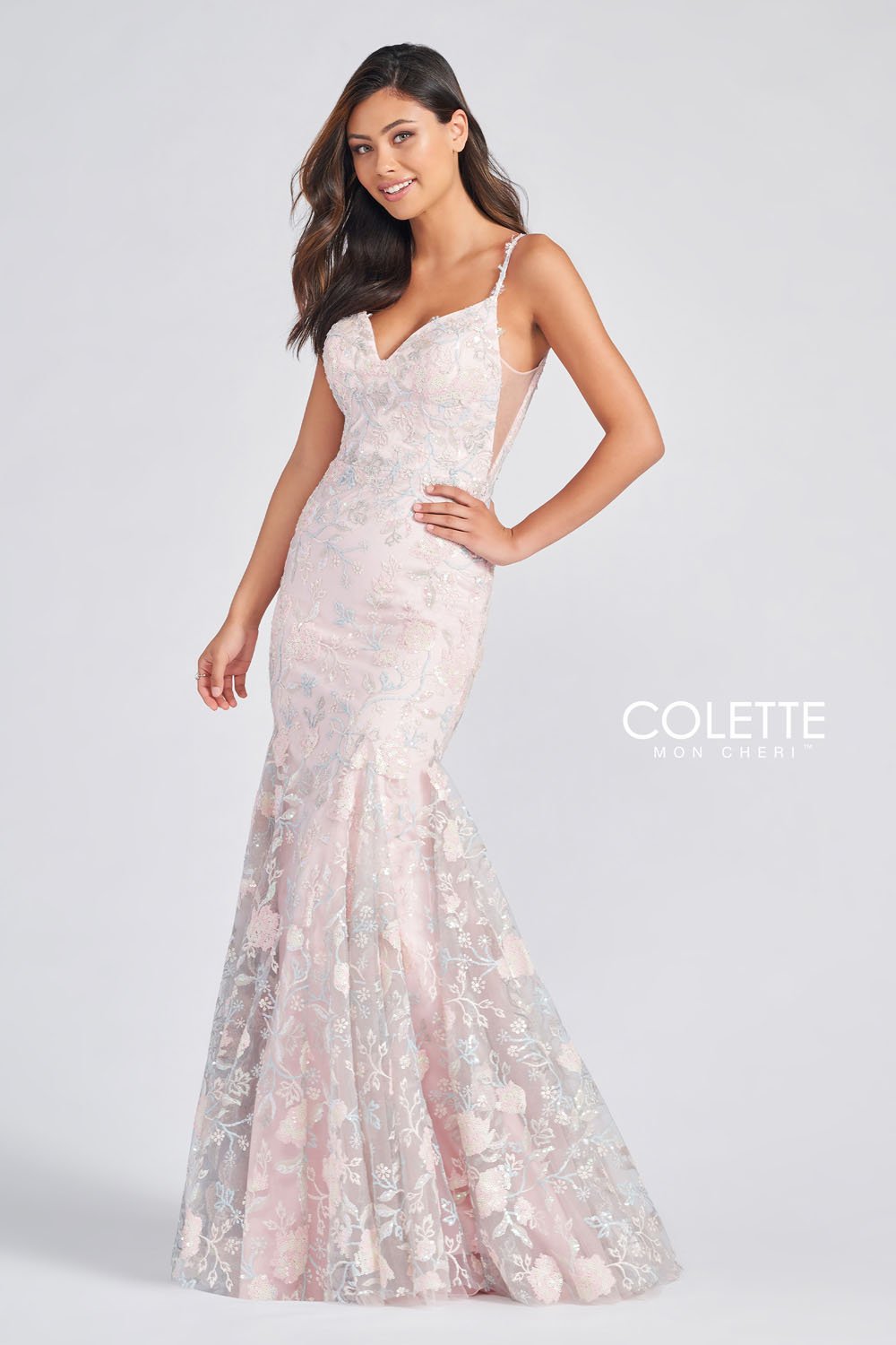 Colette CL12233 Blush Multi prom dresses.  Blush Multi prom dresses image by Colette.
