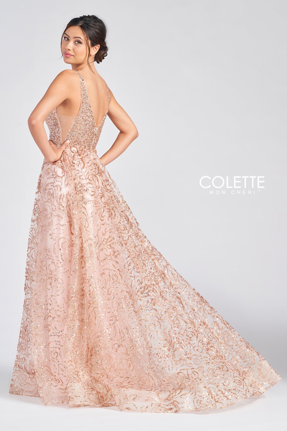 Colette CL12257 Blush Rose Gold prom dresses.  Blush Rose Gold prom dresses image by Colette.