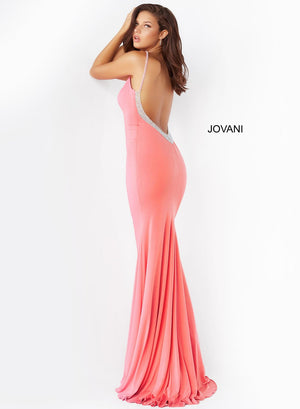 Jovani 07297 prom dress images.  Jovani style 07297 is available in these colors: Light Blue, Hot Pink, Navy, White, Black.