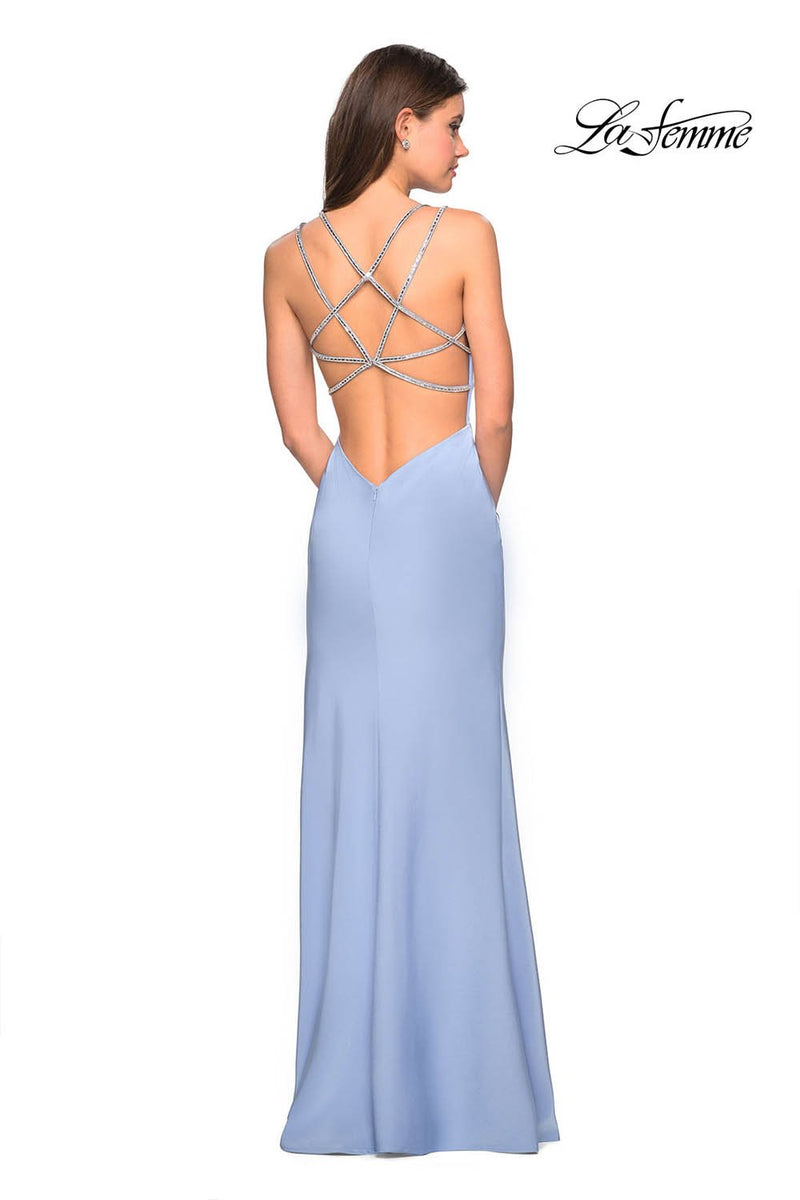 La Femme Prom Dresses Light Blue