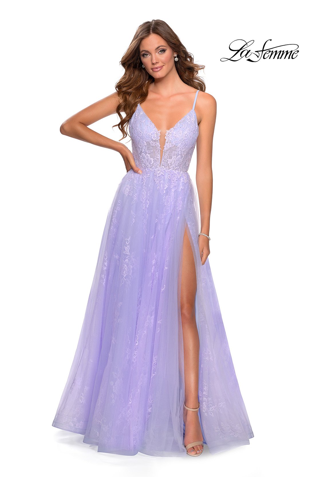La Femme 28387 dress images in these colors: Lavender.