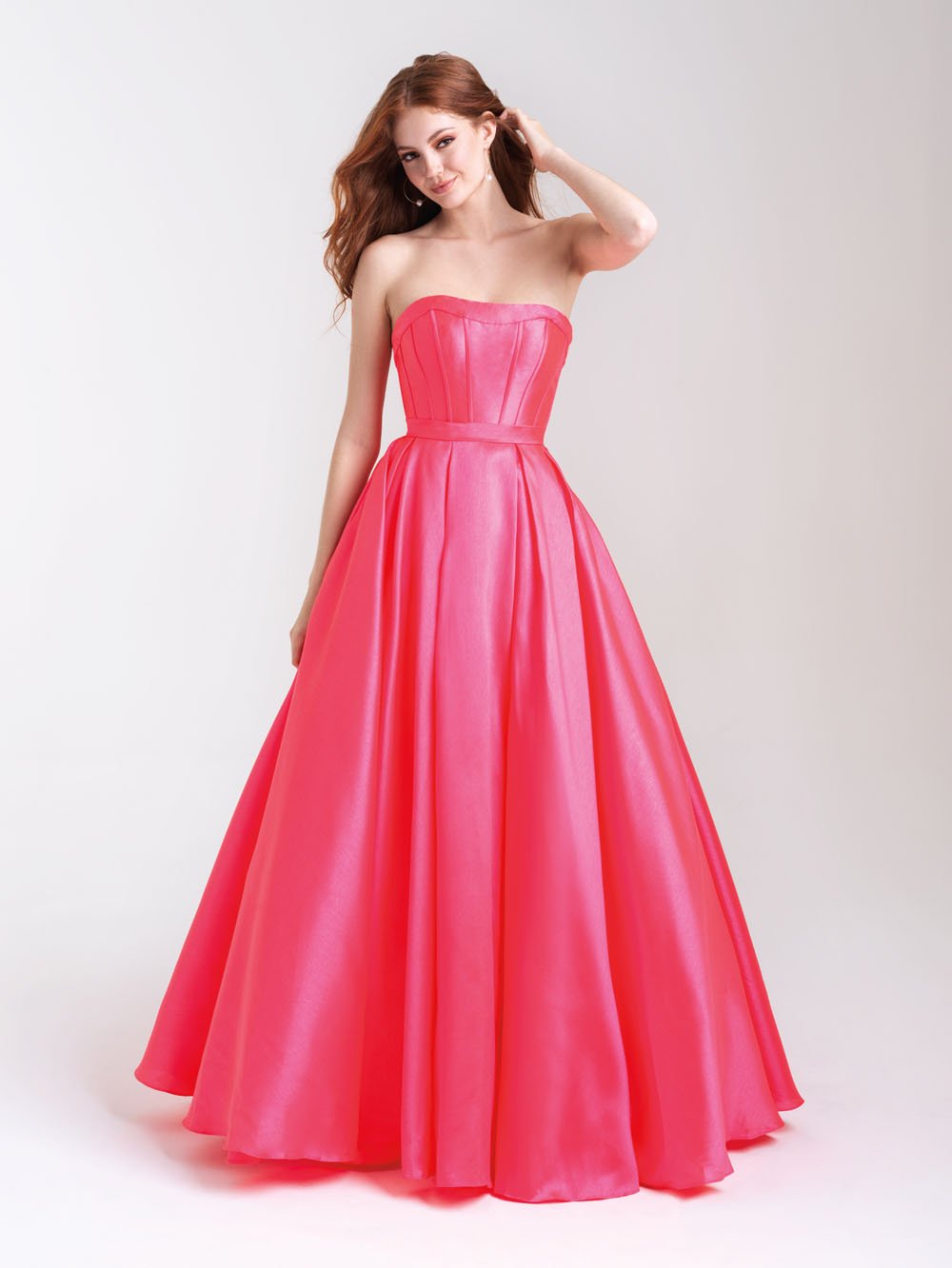 Madison James 20-323 dress images in these colors: Royal, Yellow, Burgundy, Coral, Pink.