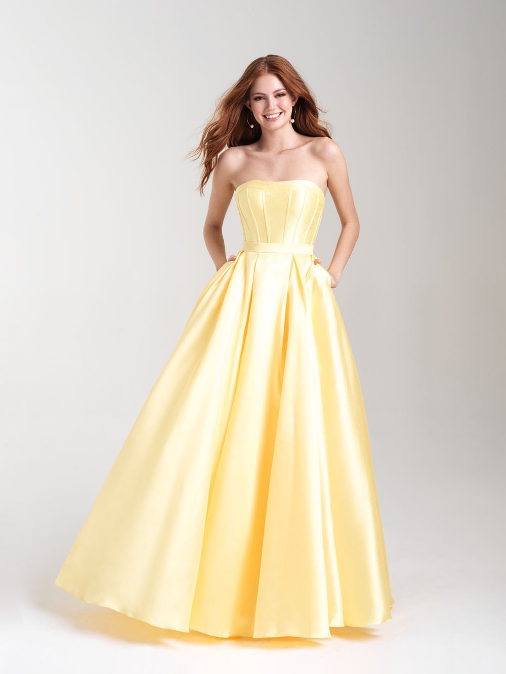 Madison James 20-323 dress images in these colors: Royal, Yellow, Burgundy, Coral, Pink.