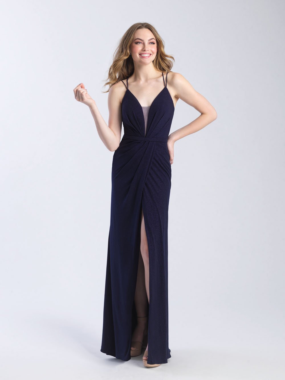 Madison James 20-356 dress images in these colors: Navy, Purple.