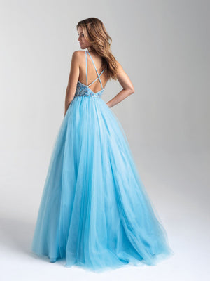Madison James 20-388 dress images in these colors: Turquoise, Mauve .