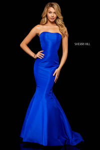 Sherri Hill 52390 dress images in these colors: Light Blue, Fuchsia, Royal, Emerald, Black, Navy, Red, Yellow, Plum, Aqua, Lilac.