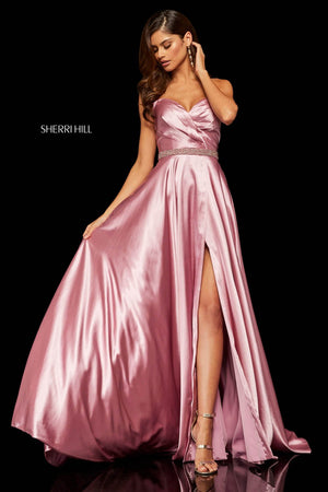 Sherri Hill 52415 dress images in these colors: Red, Teal, Mocha, Yellow, Purple, Plum, Royal, Emerald, Rose.