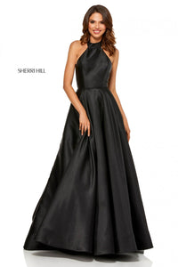 Sherri Hill 52440 dress images in these colors: Black, Red.