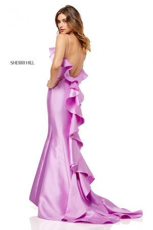 Sherri Hill 52471 dress images in these colors: Navy, Fuchsia, Lilac, Red, Black, Yellow, Light Blue, Candy Pink, Turquoise, Mint Green, Emerald.