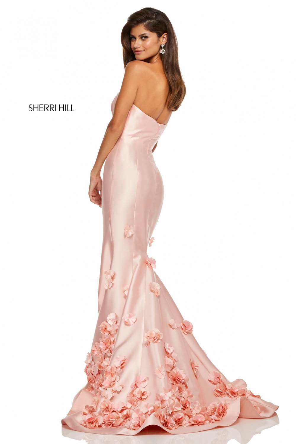 Sherri Hill 52744 dress images in these colors: Light Blue, Yellow, Black, Red, Ivory, Blush.