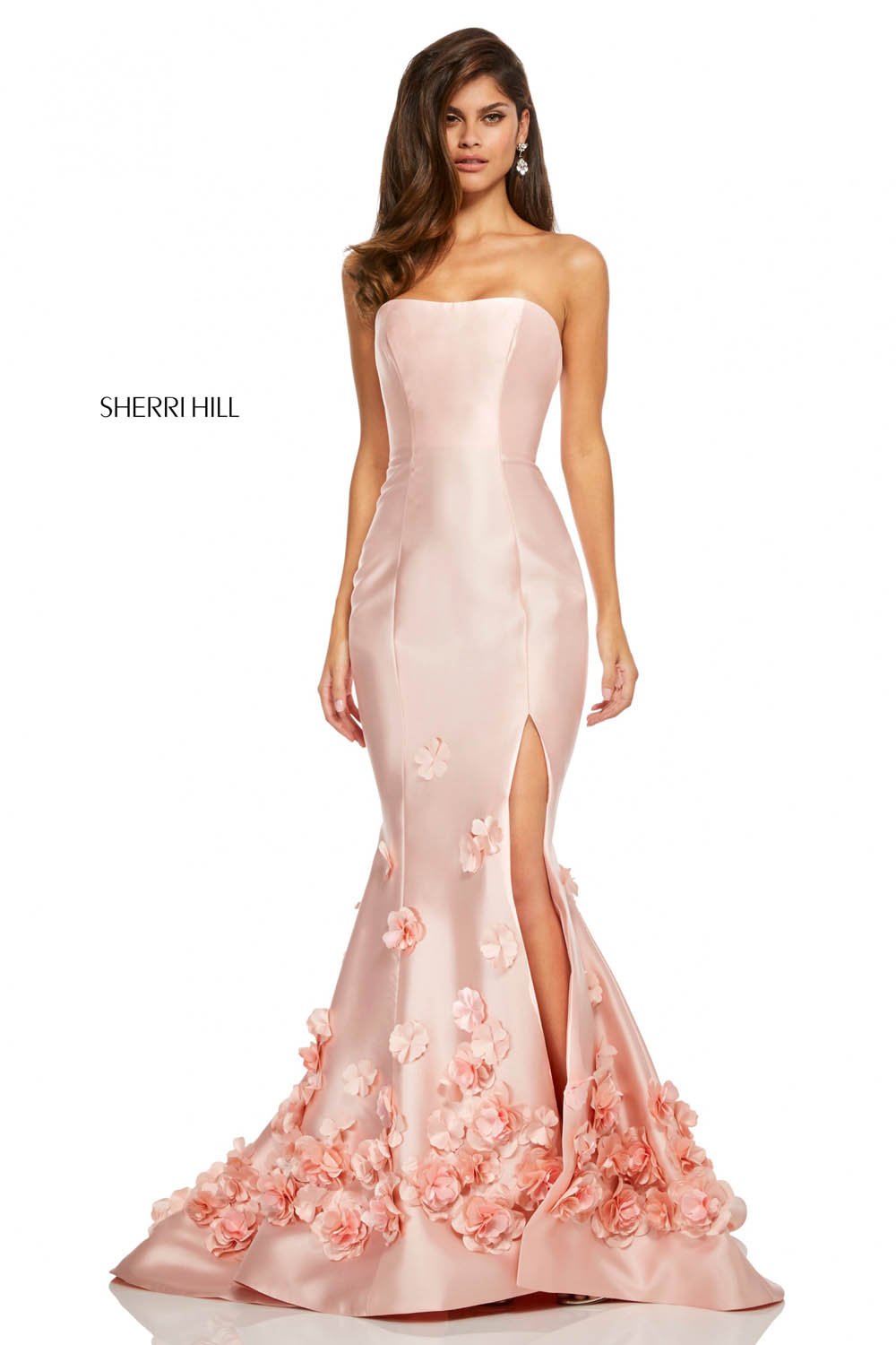 Sherri Hill 52744 dress images in these colors: Light Blue, Yellow, Black, Red, Ivory, Blush.