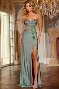 Jovani Style 42227 prom dress images.  Jovani 42227 colors are: Seafoam, Black, Cloudblue, Light Pink, Red.