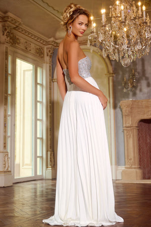 Jovani Style 42638 prom dress images.  Jovani 42638 colors are: Off White, Black.