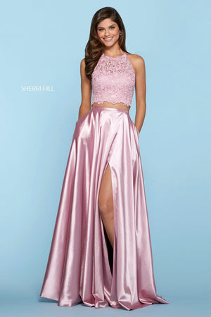 Sherri Hill 53268 dress images in these colors: Black, Lilac, Red, Yellow, Ivory, Coral, Light Blue, Aqua, Wine, Navy, Mocha, Rose.