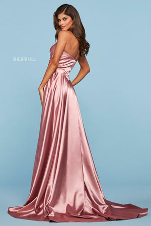 Sherri Hill 53297 dress images in these colors: Red, Black, Rose, Ivory.