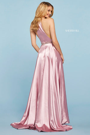 Sherri Hill 53302 dress images in these colors: Coral, Rose, Lilac, Turquoise, Emerald, Vintage Coral, Red, Royal, Teal, Orange, Mocha, Navy, Aqua, Black, Wine.