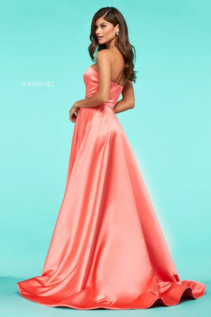 Sherri Hill 53307 dress images in these colors: Emerald, Royal, Black, Red, Light Blue, Ivory, Lilac, Candy Pink, Navy, Coral, Aqua, Rose, Yellow.