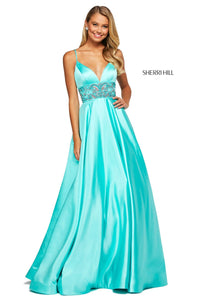 Sherri Hill 53313 dress images in these colors: Red, Purple, Emerald, Mocha, Royal, Rose, Teal, Blush, Ivory, Candy Pink, Ivory Silver Gold, Aqua.