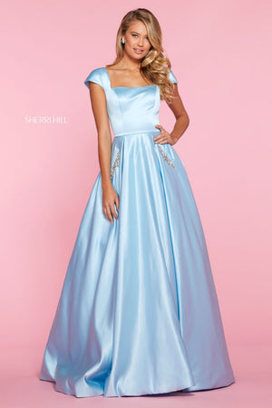 Sherri Hill 53315 dress images in these colors: Navy, Coral, Candy Pink, Ivory, Yellow, Periwinkle, Aqua, Red, Lilac, Blush, Light Blue, Emerald, Fuchsia, Black.