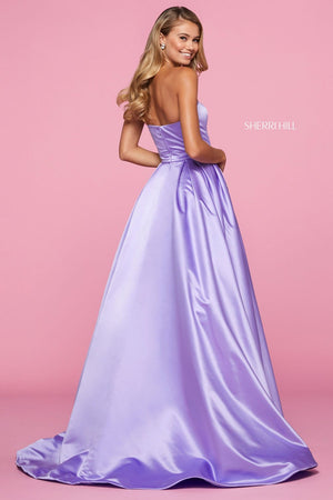 Sherri Hill 53320 dress images in these colors: Bright Pink, Teal, Yellow, Emerald, Red, Ivory, Aqua, Lilac, Blush, Light Blue, Coral, Black, Candy Pink.