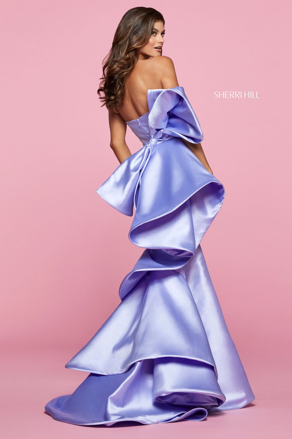 Sherri Hill 53334 dress images in these colors: Light Blue, Yellow, Pink, Black, Red, Lilac.
