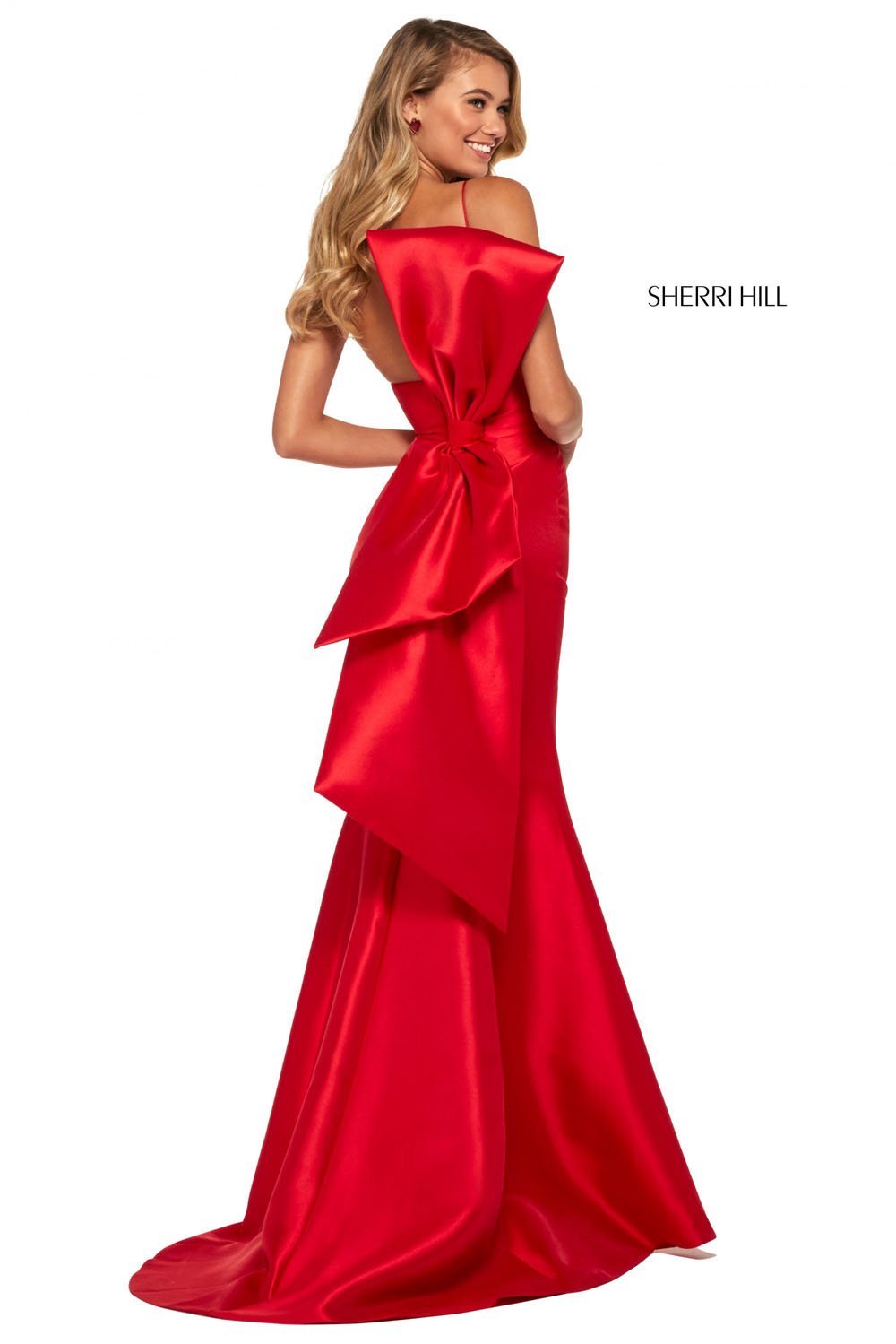 Sherri Hill 53336 dress images in these colors: Ivory, Light Blue, Black, Candy Pink, Red, Yellow.