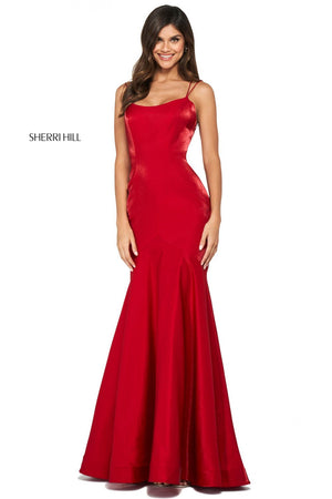 Sherri Hill 53351 dress images in these colors: Navy, Red, Teal, Orange, Purple, Yellow, Pink, Wine, Hot Pink, Watermelon, Coral, Aqua.