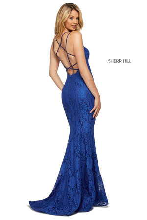 Sherri Hill 53360 dress images in these colors: Royal, Ivory, Black, Red, Peacock, Yellow, Teal, Coral, Dark Red, Blush, Navy, Light Yellow, Aqua, Bright Pink, Jade, Pink.