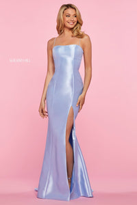 Sherri Hill 53373 dress images in these colors: Light Blue, Yellow, Emerald, Red.