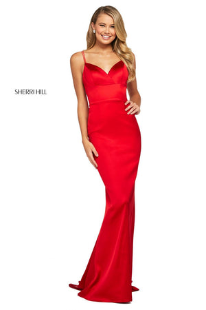 Sherri Hill 53388 dress images in these colors: Black, Berry, Blush, Navy, Red, Ruby, Royal, Emerald, Teal, Rose.