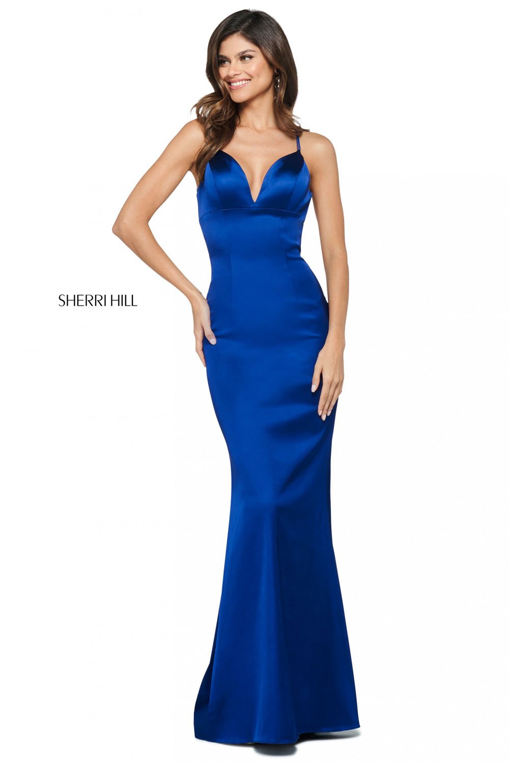 Sherri Hill 53390 dress images in these colors: Red, Emerald, Ruby, Royal, Teal, Blush, Berry, Black, Navy, Rose.