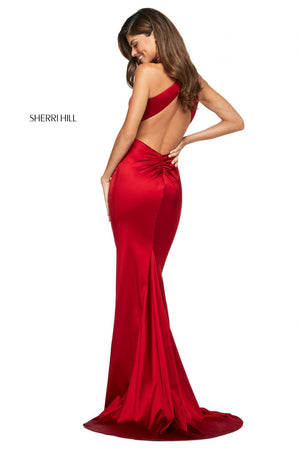 Sherri Hill 53392 dress images in these colors: Blush, Emerald, Rose, Ruby, Black, Berry, Teal, Royal, Navy, Red.