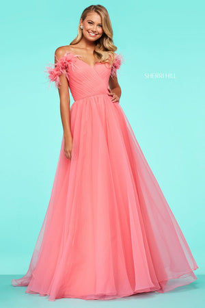 Sherri Hill 53417 dress images in these colors: Ivory, Blush, Light Blue, Lilac, Pink, Coral, Navy, Black.
