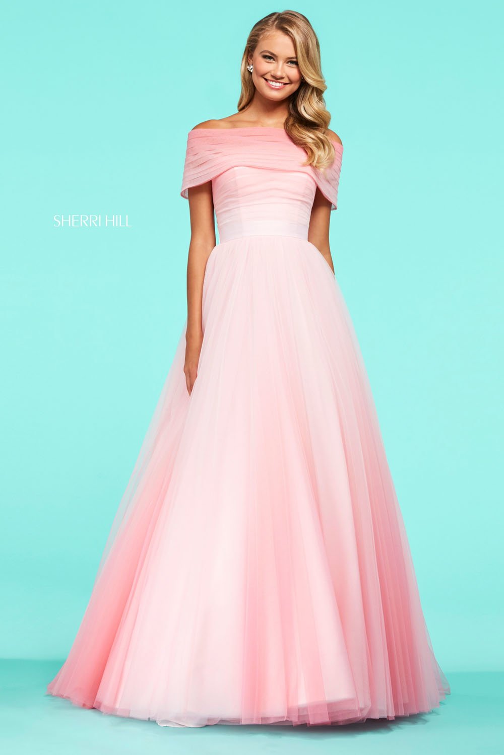 Sherri Hill 53438 dress images in these colors: Light Green Ombre, Light Blue Ombre, Light Pink Ombre.