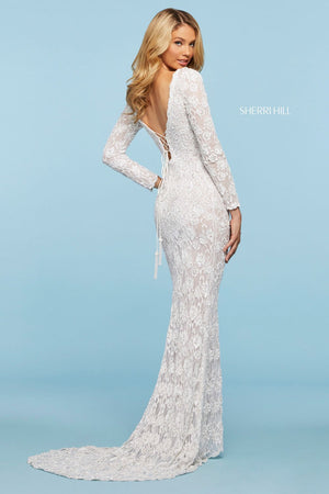 Sherri Hill 53443 dress images in these colors: Ivory, Black.