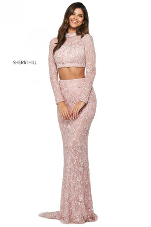Sherri Hill 53444 dress images in these colors: Light Pink, Black, Periwinkle.