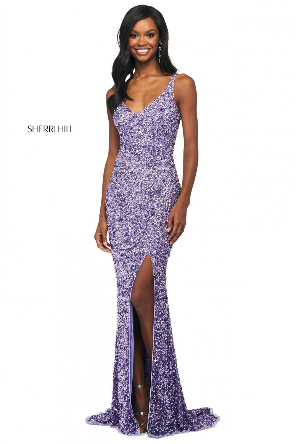 Sherri Hill 53450 dress images in these colors: Light Blue, Aqua, Gold, Light Pink, Silver, Rose Gold, Light Yellow, Lilac, Burgundy, Navy, Black, Red, Emerald, Royal.
