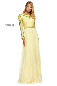 Sherri Hill 53485 dress images in these colors: Yellow Green.