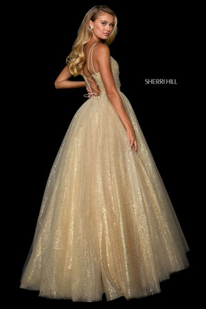 Sherri Hill 53523 dress images in these colors: Gold.