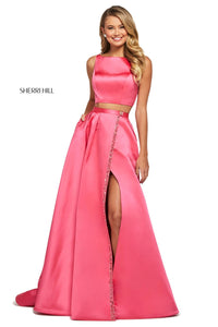 Sherri Hill 53527 dress images in these colors: Coral, Red, Lilac, Royal, Aqua, Blush, Yellow, Emerald, Black, Light Blue, Ivory.
